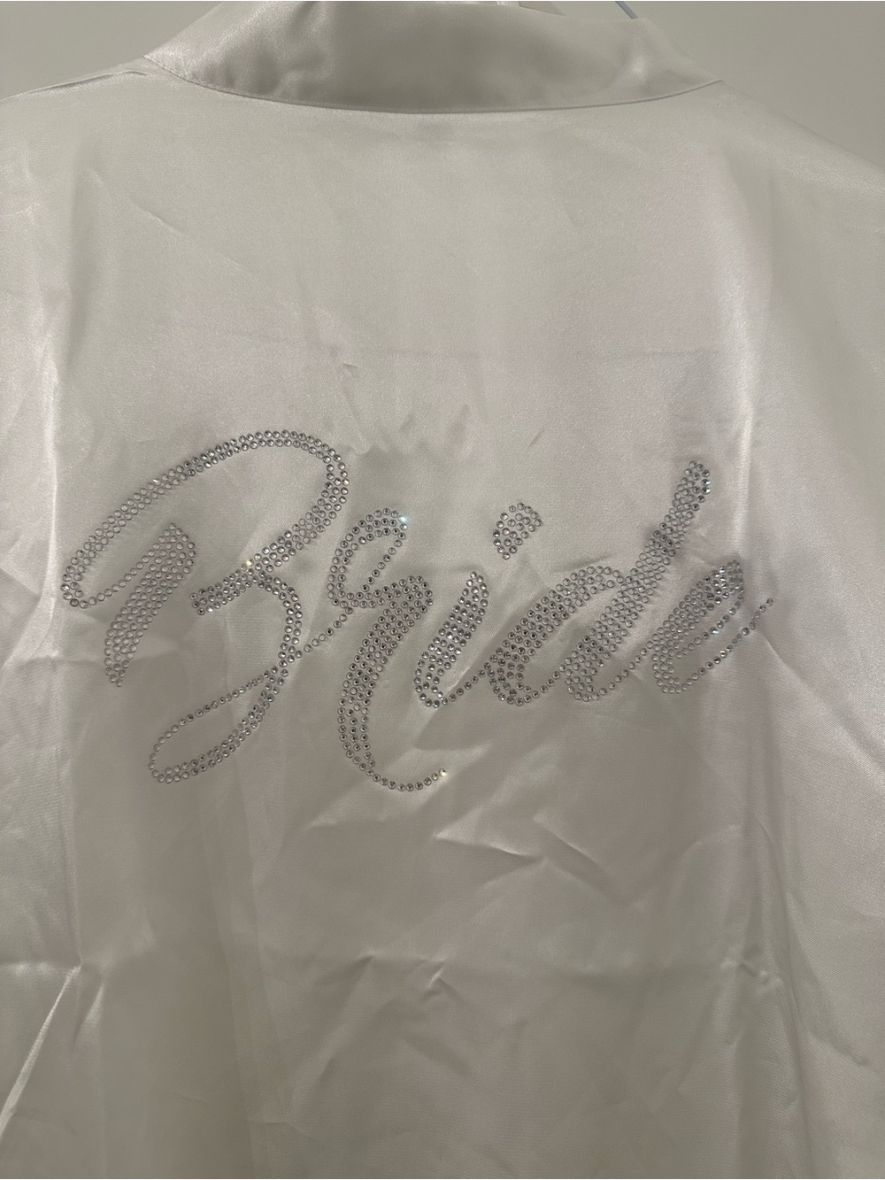 Satin Bride Robe with Rhinestones - Picture 4 of 4